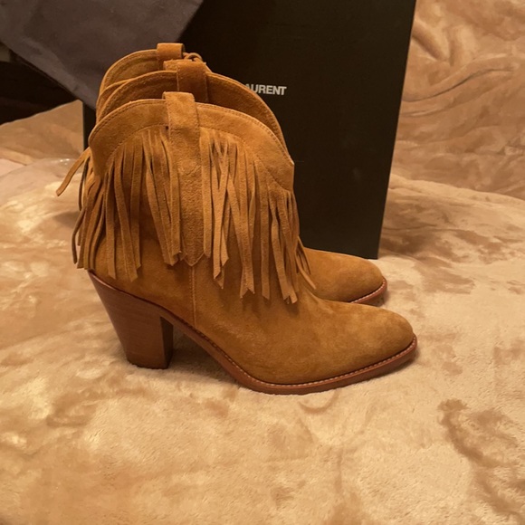 NWT YSL- Saint Laurent Fringe Boots - Picture 6 of 11